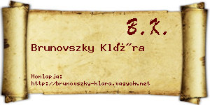 Brunovszky Klára névjegykártya